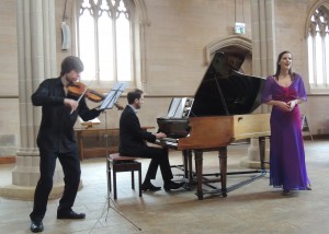Alexandra Baer (Singer), Geoffrey Tanti (Pianist) and Feargus Hetherington (Violin)